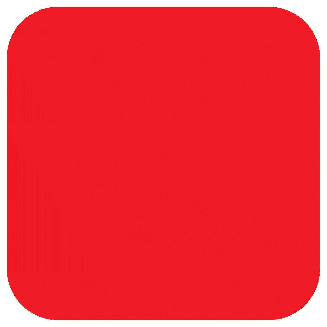 Red rounded square.
