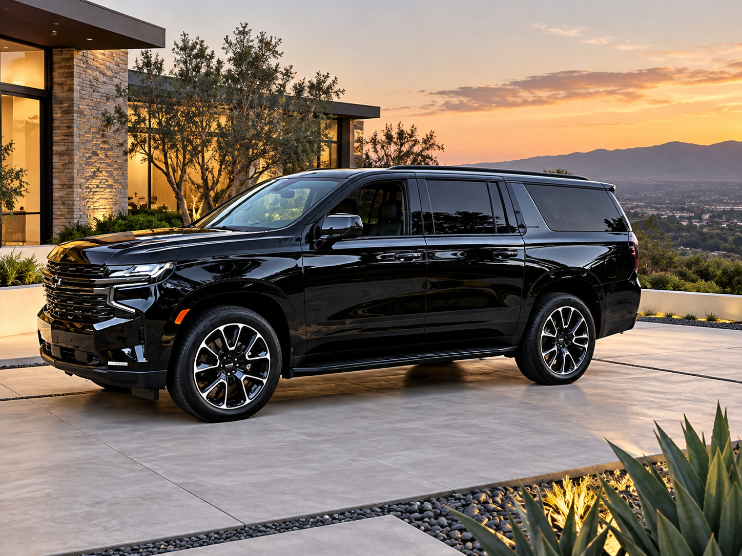 Coastal Private Chauffeur luxury SUV for executive transportation in Santa Barbara.