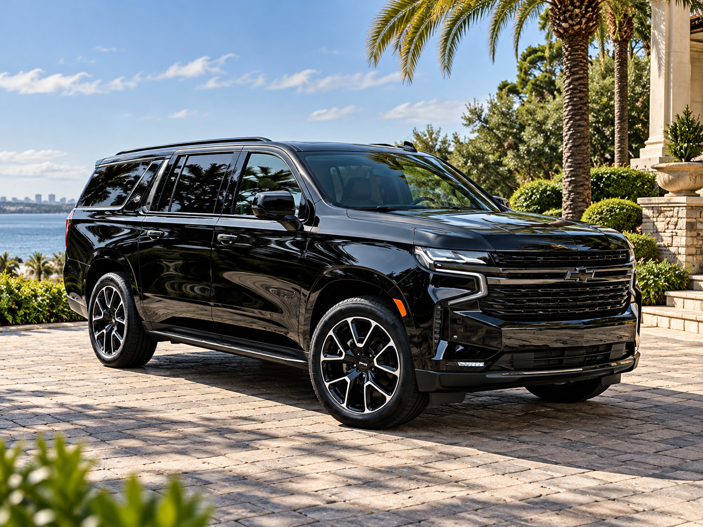 Coastal Private Chauffeur luxury SUV for private hourly transportation.