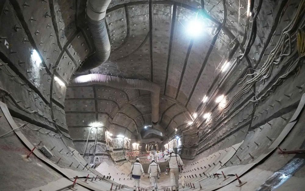 Untertägiger Ausbau mit Spritzbeton im Endlager Schacht Konrad