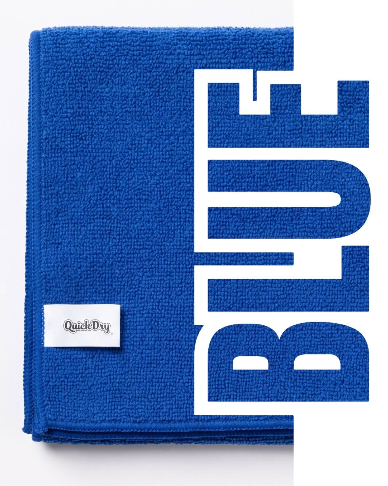 Blue QuickDry microfiber towel package, 16