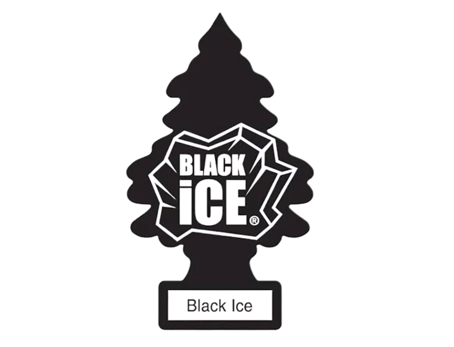 Black and white “BLACK ICE” logo with an ice cream cone silhouette and label “Black Ice” below
