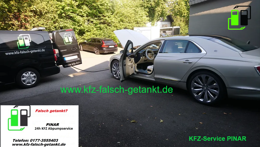 Benzin statt Diesel getankt im Bentley