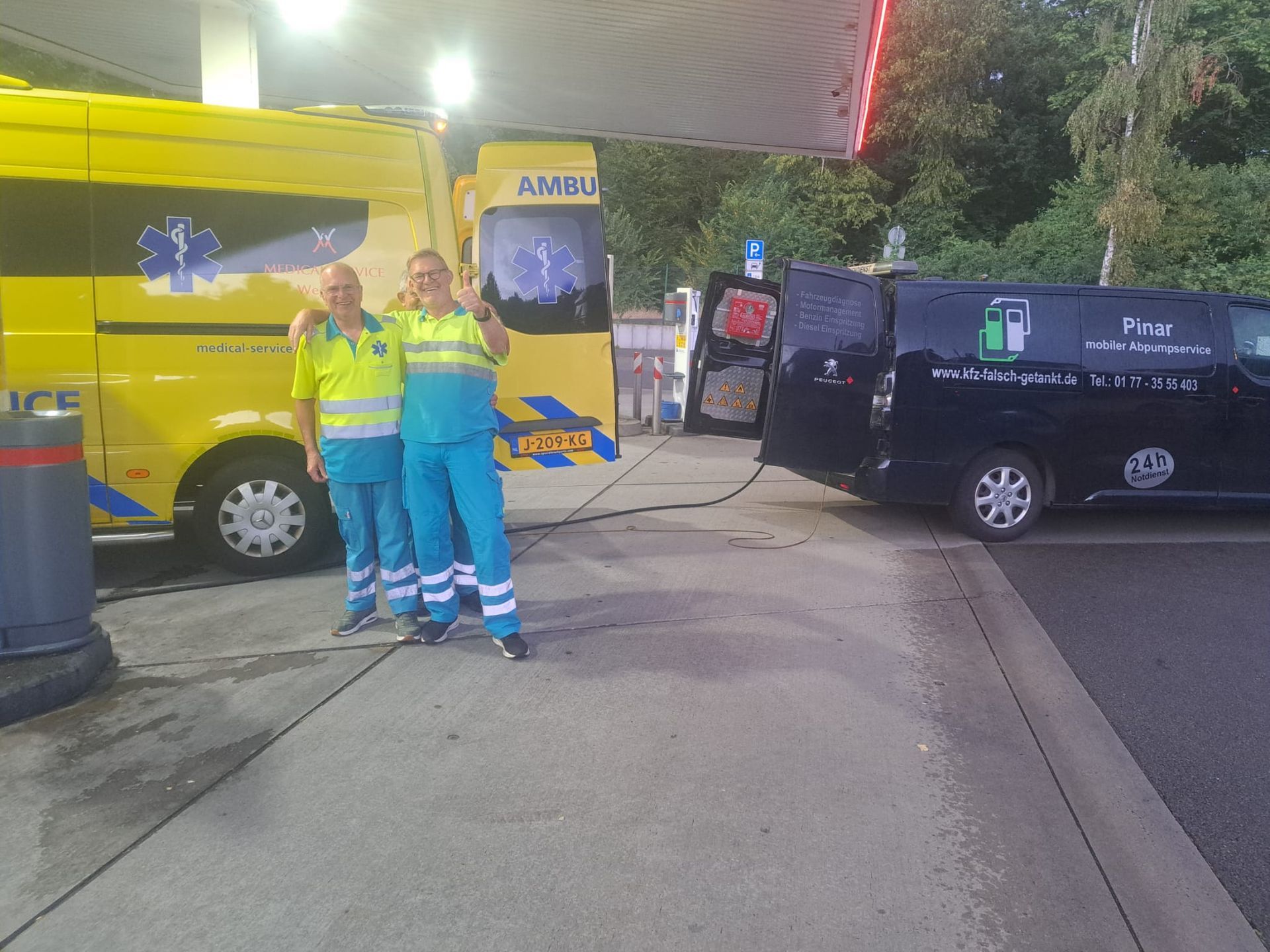 Rettungswagen falsch getankt, alles wieder in Ordnung
