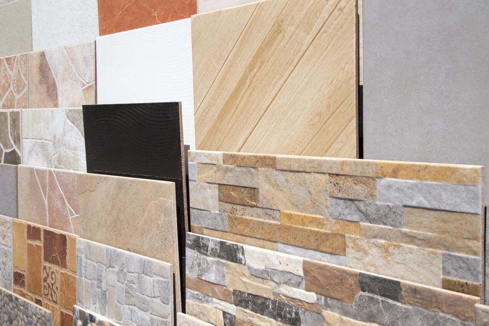 There Are Many Different Types Of Tiles On Display In A Store — Hutchisons Tile Centre In Gold Coast, QLD