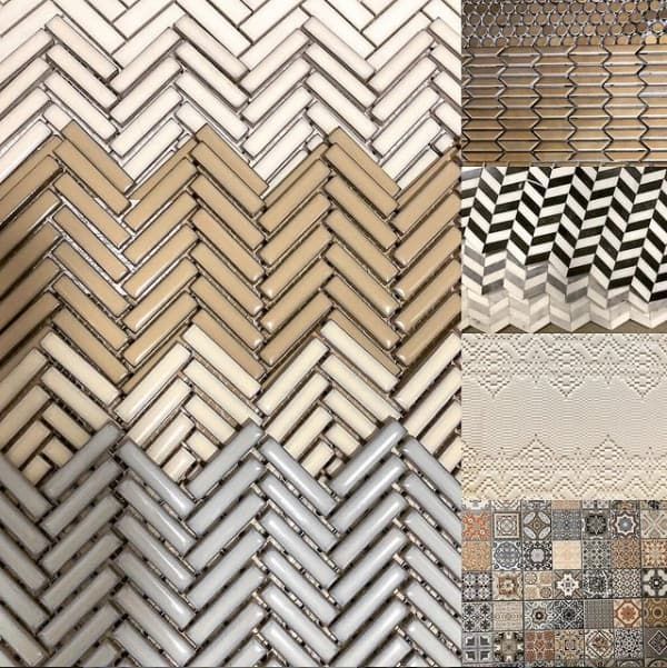 A Collage Of Tiles With A Herringbone Pattern — Hutchisons Tile Centre In Murwillumbah, NSW