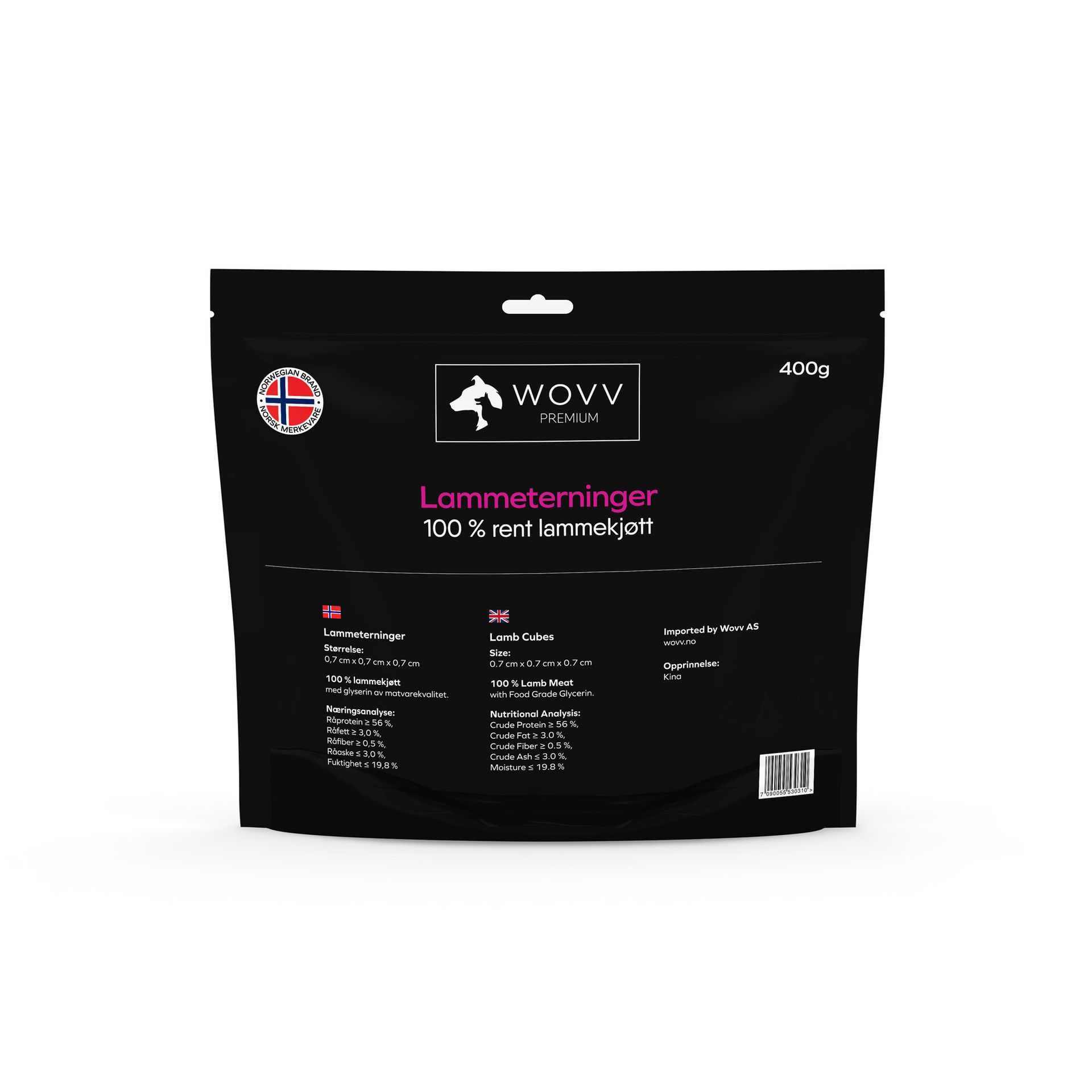 Premium Snacks 100% Lean Meat Cubes 400g