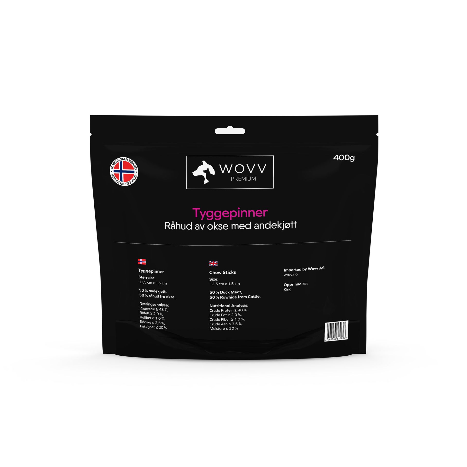 Premium Snacks 100% Lean Meat Chew Sticks 400g