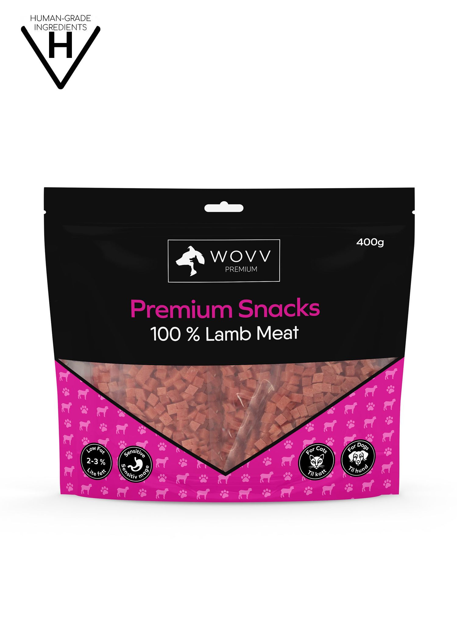 Premium Snacks 100% Lean Meat Cubes 400g