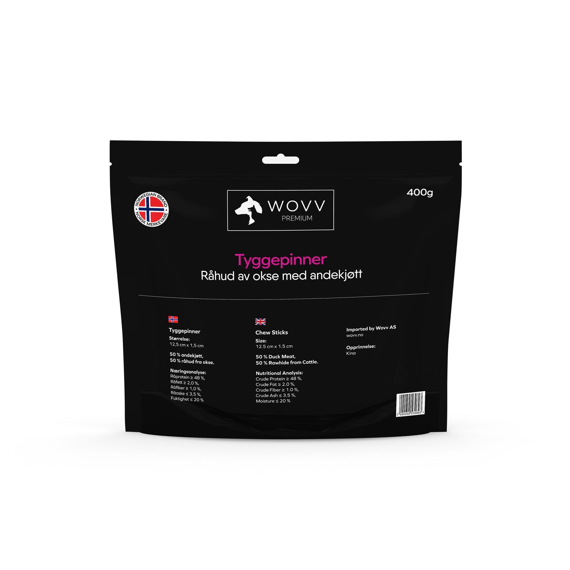 Premium Snacks 100% Lean Meat Chew Sticks 400g