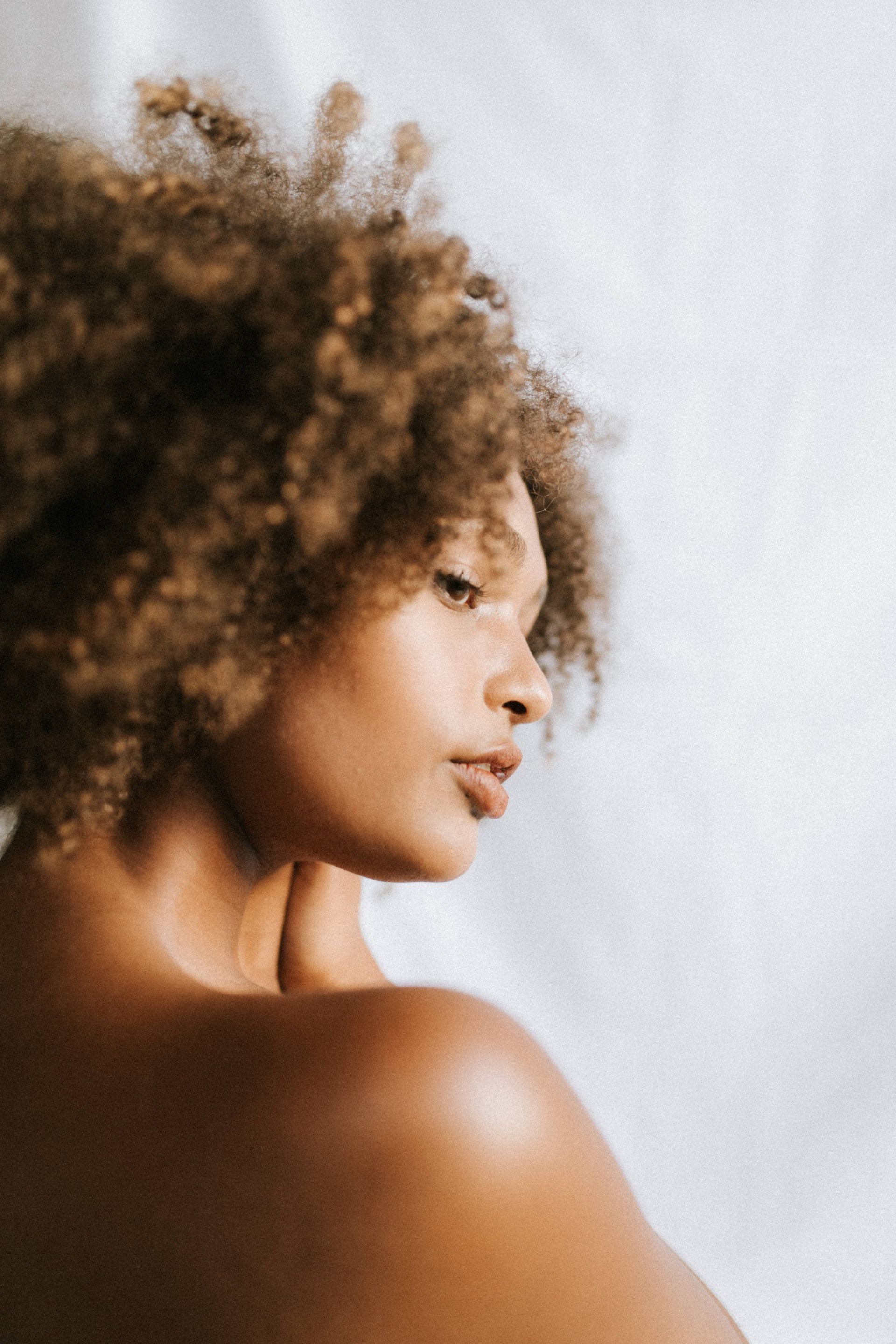 natural beauty woman curly hair