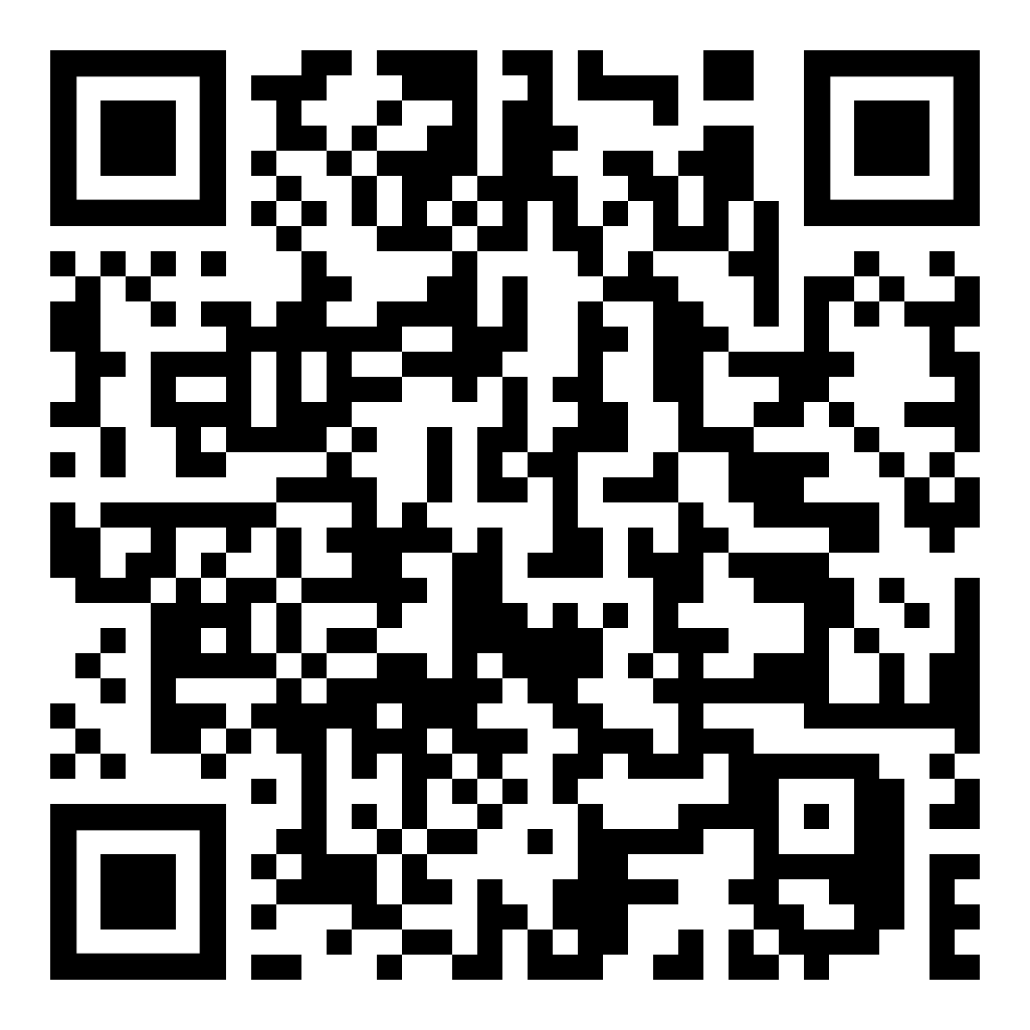 A black and white qr code on a white background.