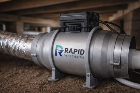 Branded photos rapid vent systems fan unit closeup