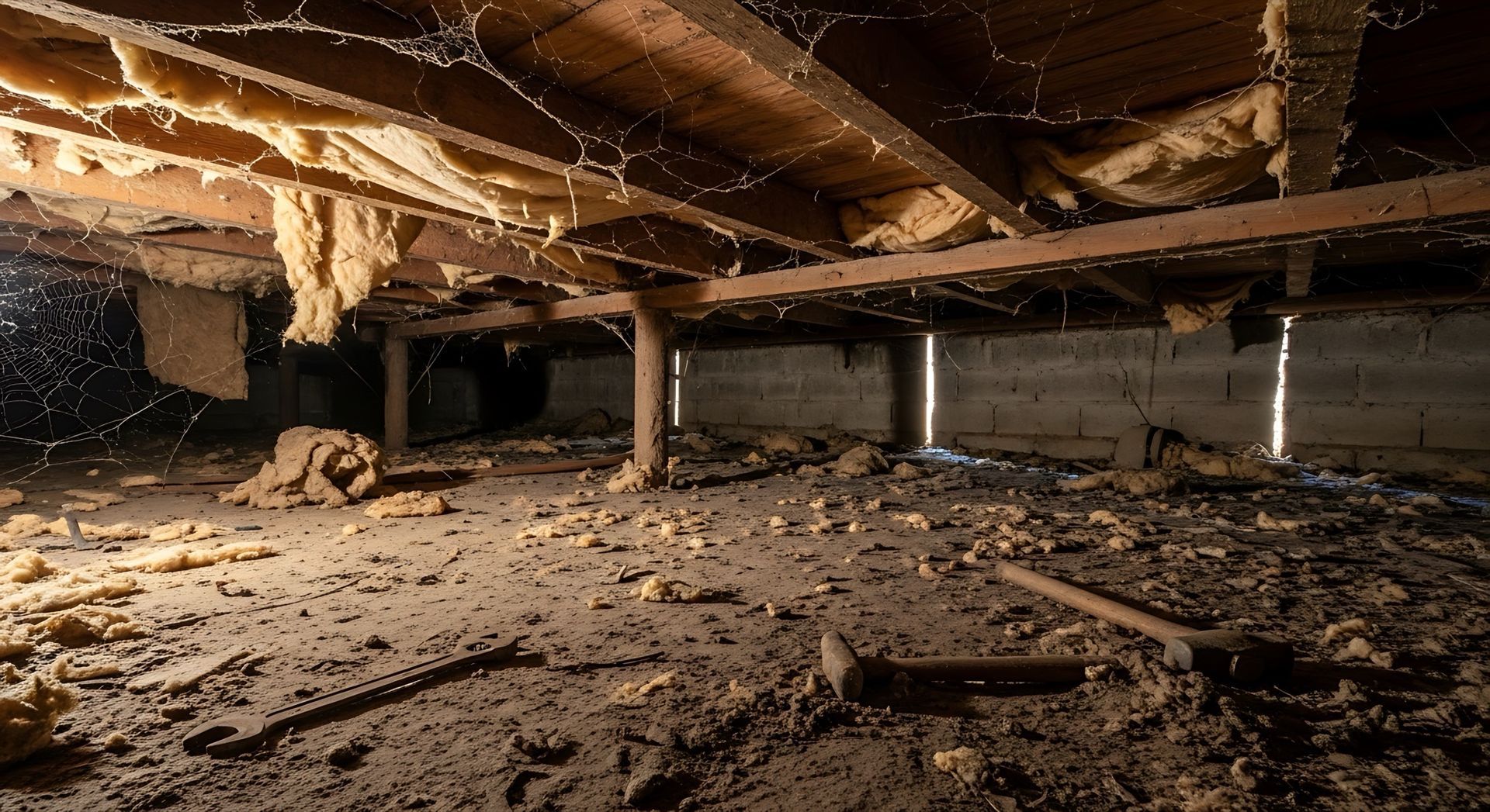 mould inspection prevention damp  crawlspace insulation debris