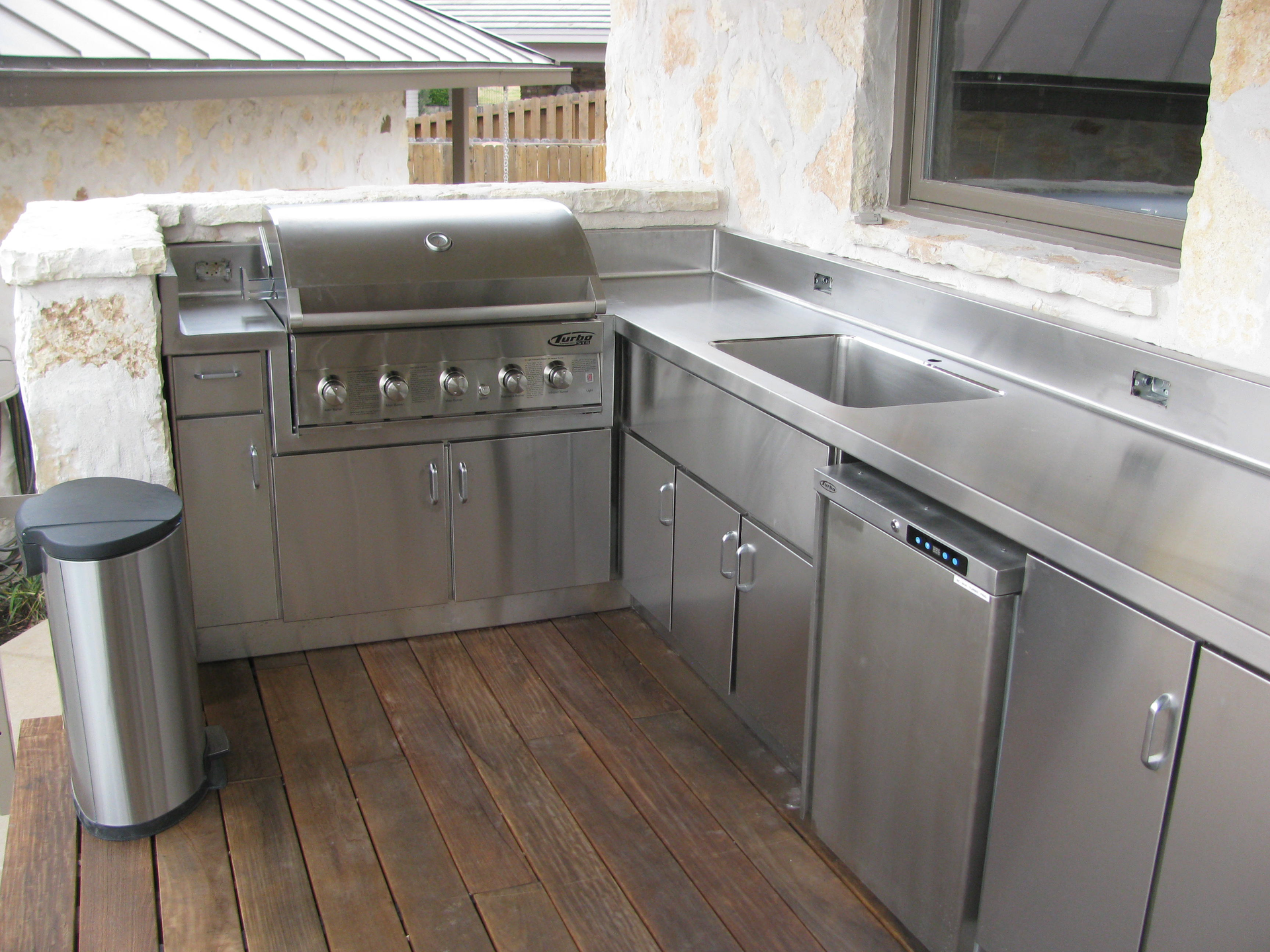A Stainless Steel Kitchen with a Grill and Sink | San Antonio, TX | Texas Sheet Metal