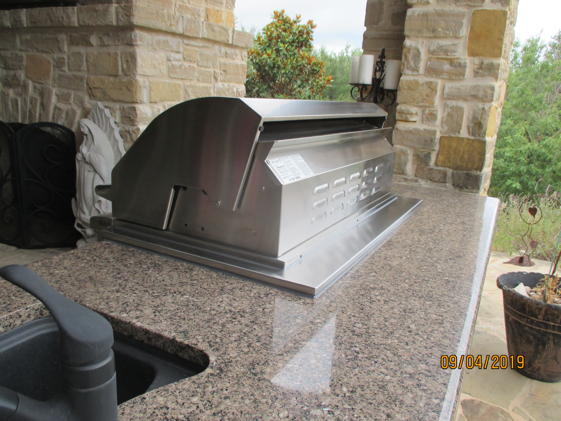 A Stainless Steel Grill is Sitting on a Granite Counter Top | San Antonio, TX | Texas Sheet Metal