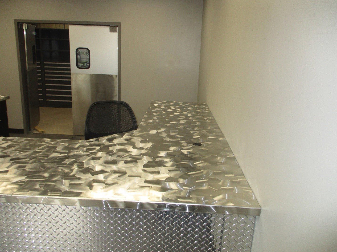A shiny metal counter top with a smooth surface - San Antonio, TX - Texas Sheet Metal