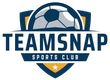 Teamsnap Sports Club logo with a soccer ball, navy and gold shield, and star icon