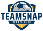 Teamsnap Sports Club logo with a soccer ball, navy and gold shield, and star icon