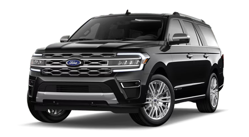 A black ford expedition is shown on a white background.