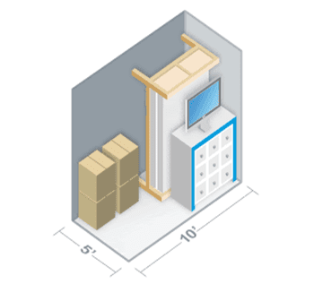 5 by 10 storage unit