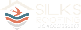 Silks logo with orange and gray wave icon and light gray text on white background