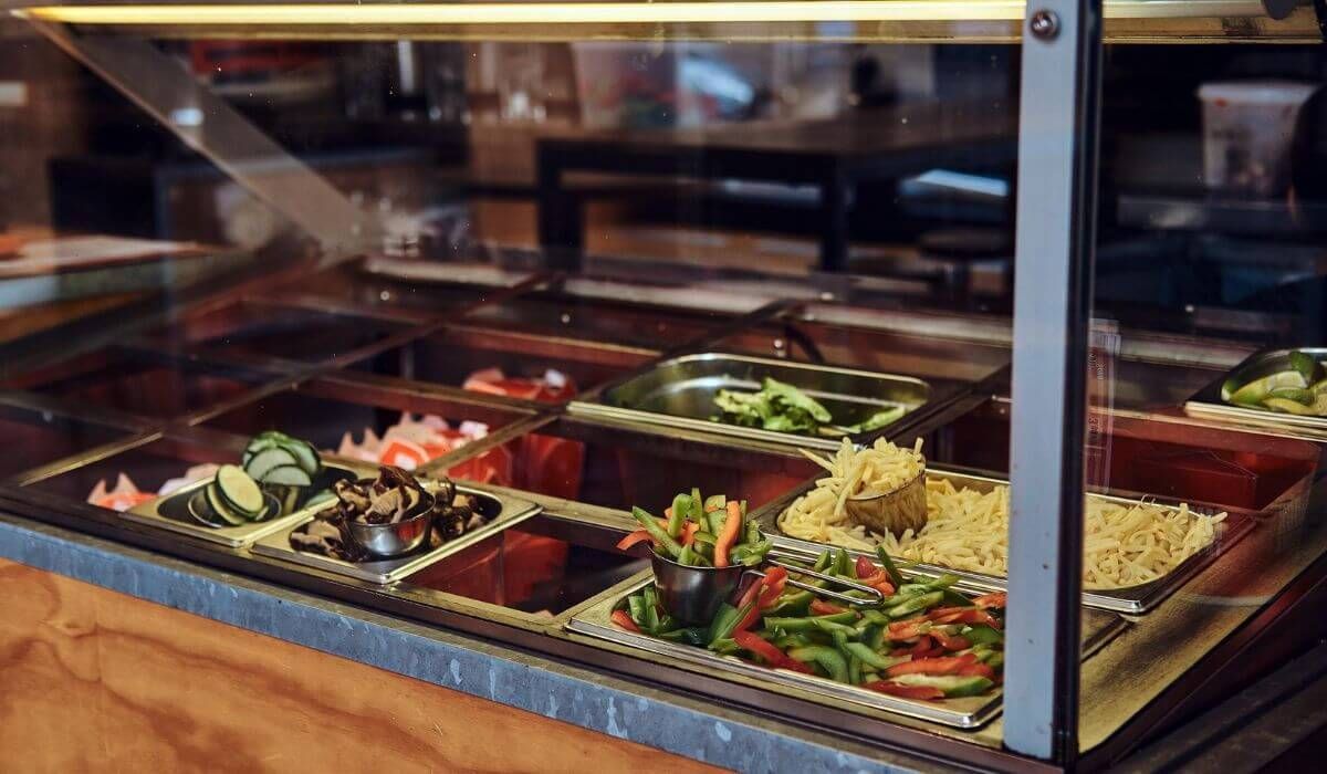 Diverse food station options