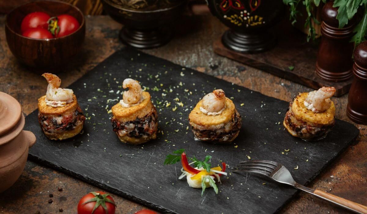 Fusion cuisine canapés