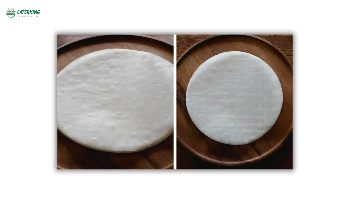 Vietnamese rice paper wrappers in different sizes before soaking