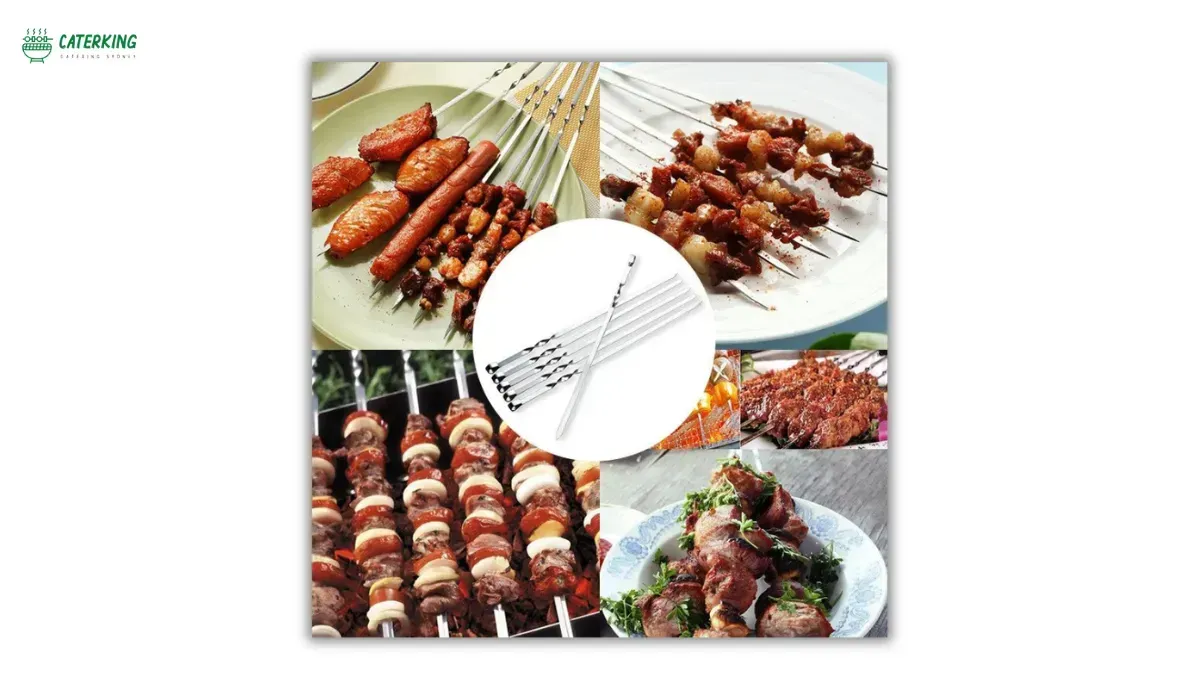 chrome plated skewers and food grade stainless steel bbq accessories