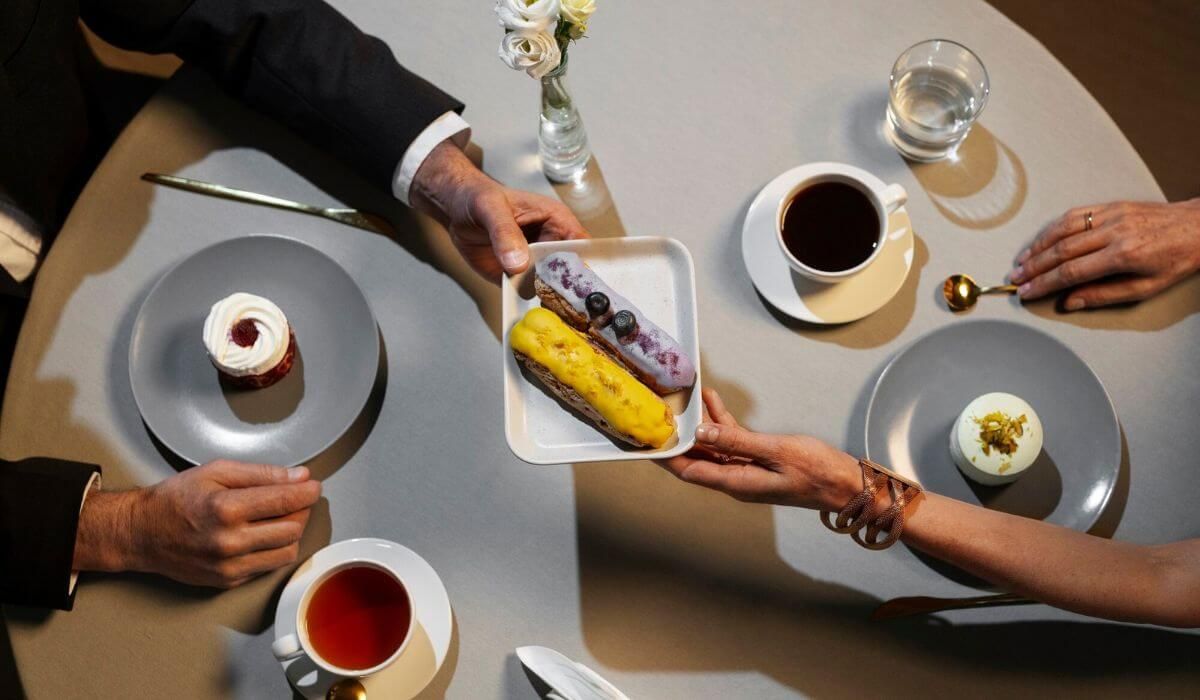 formal corporate lunch