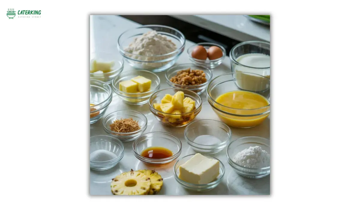 ingredients used to make a traditional Hawaiian wedding cake