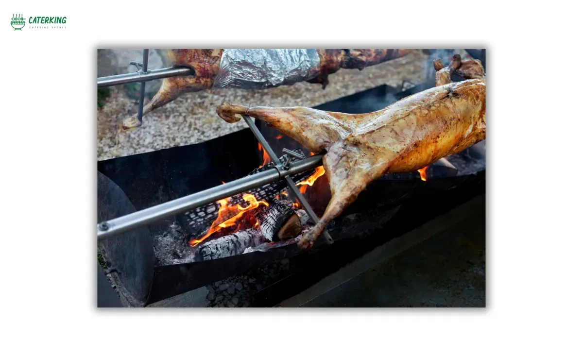 jumbuck spit roaster setup for backyard charcoal rotisserie cooking in australia 