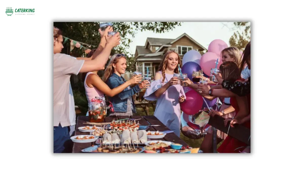 outdoor sweet sixteen birthday celebration during Australian summer