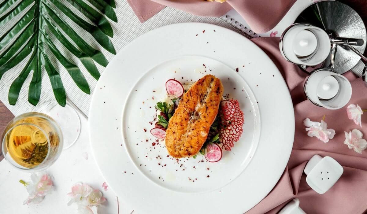 plated multi-course meal