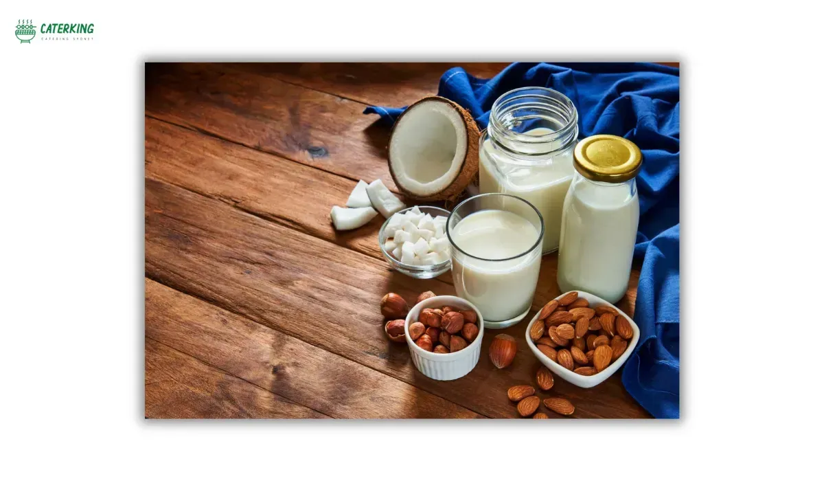 popular dairy free substitutes including oat milk almond milk coconut milk and vegan butter