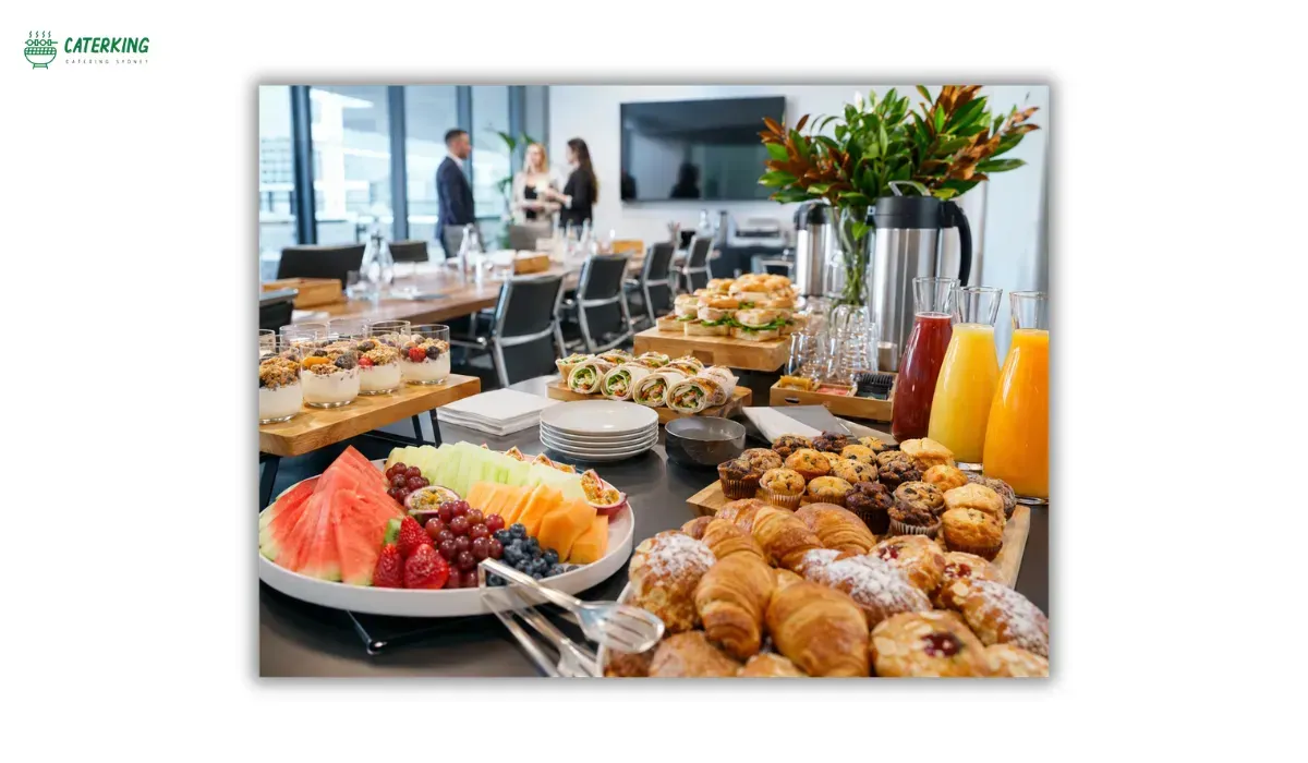 professional breakfast catering setup for Australian corporate meetings