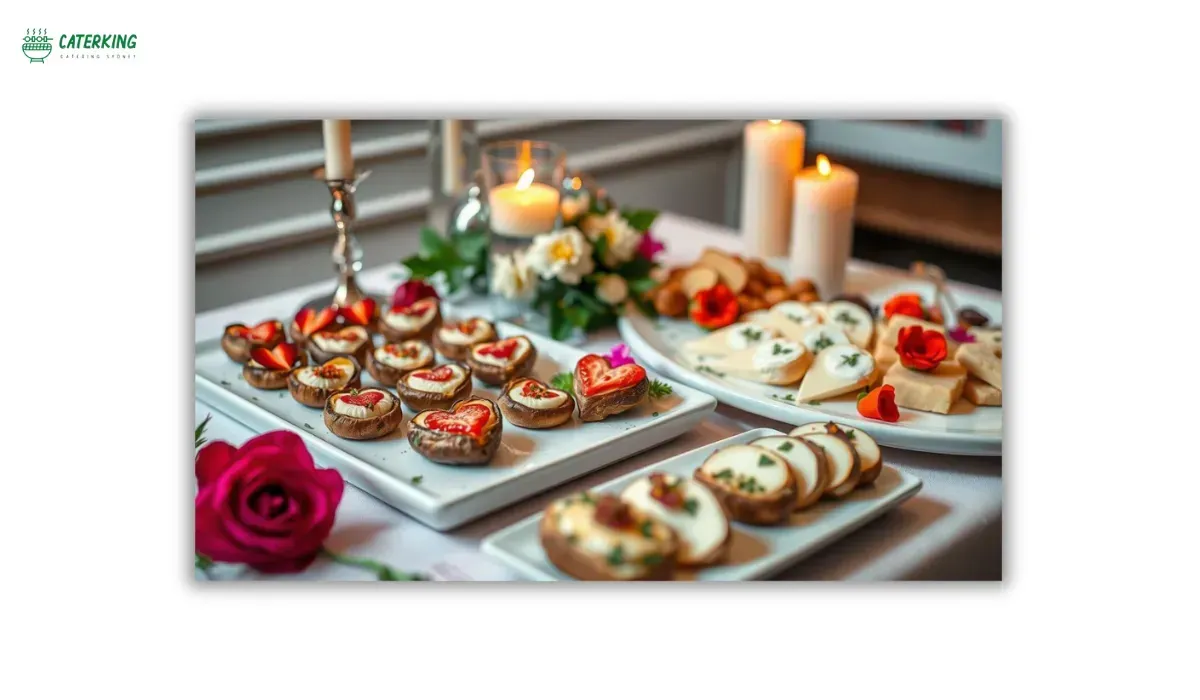 romantic finger food catering for Valentine's Day celebrations