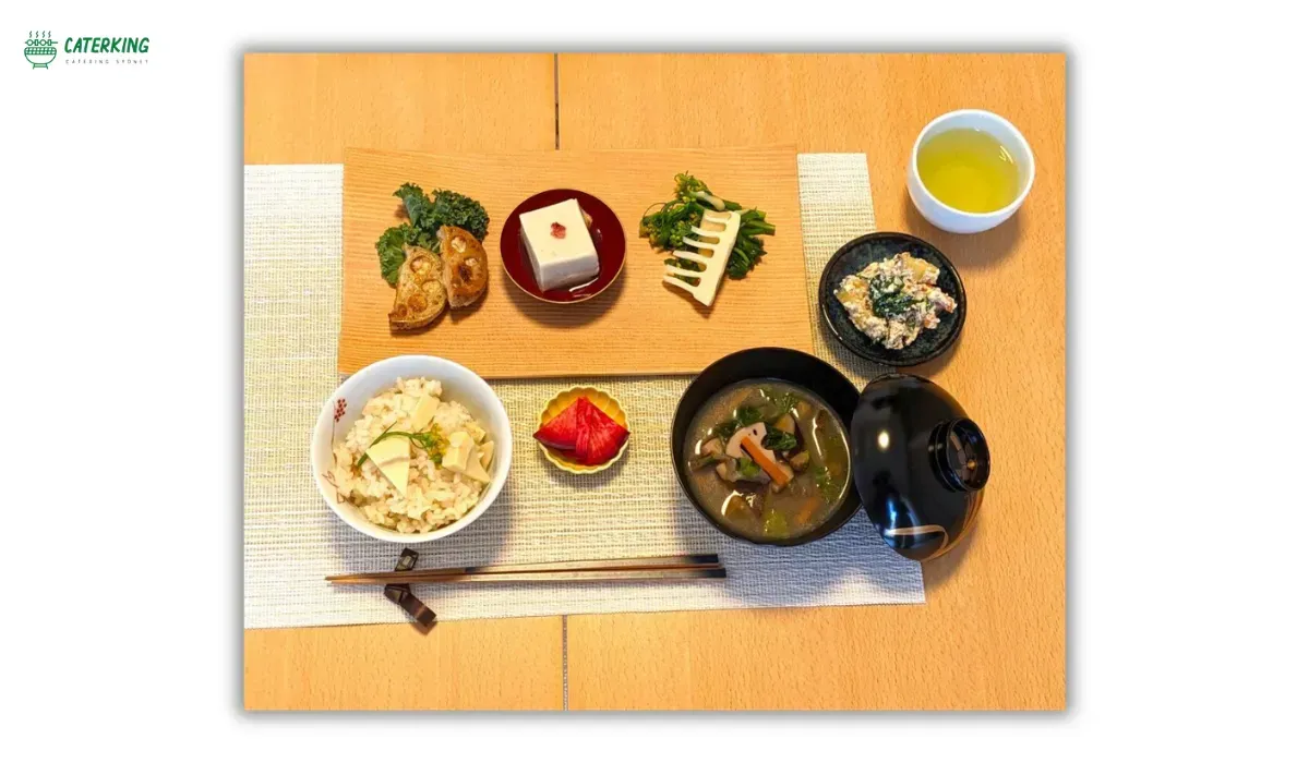 selection of plant based Japanese recipes served together