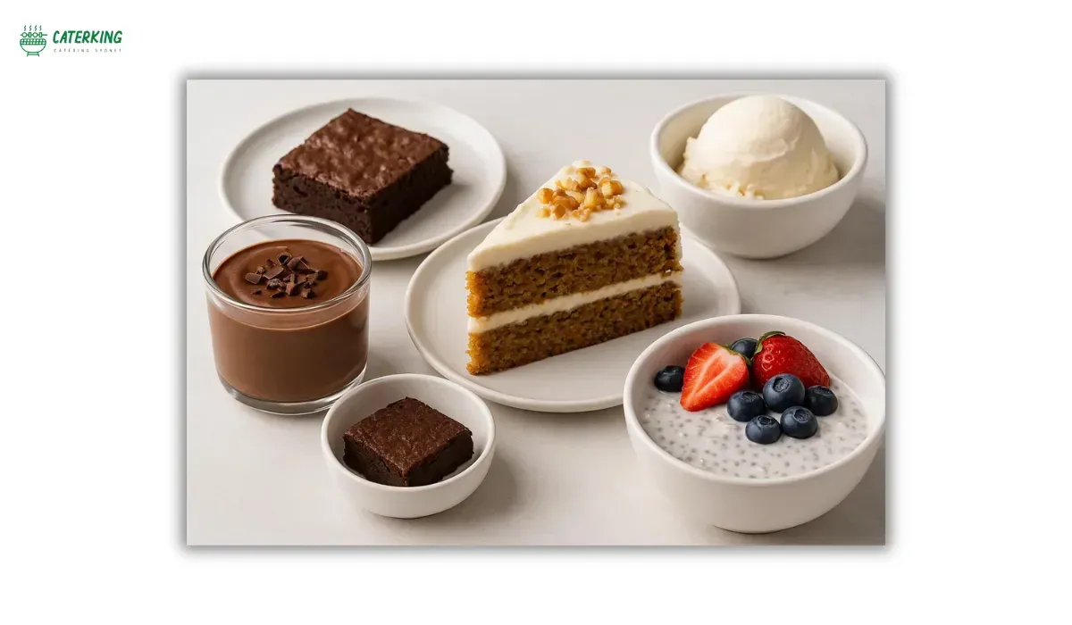 selection of rich dairy free chocolate desserts