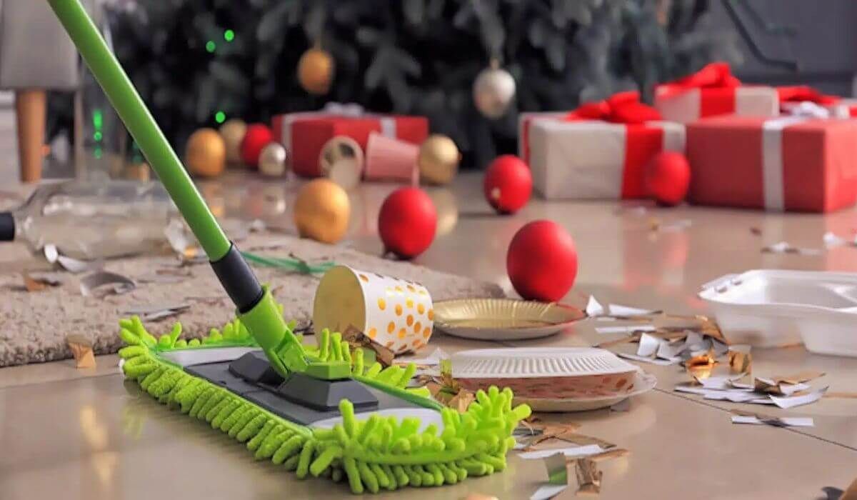 staff cleaning after event