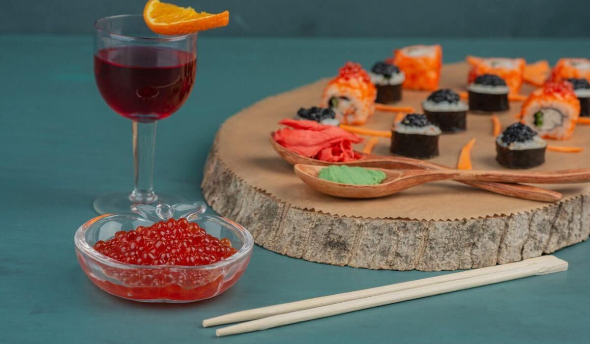 sushi and champagne pairing
