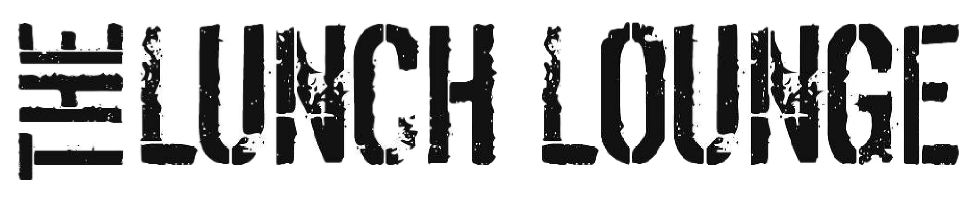 a black and white logo for the lunch lounge