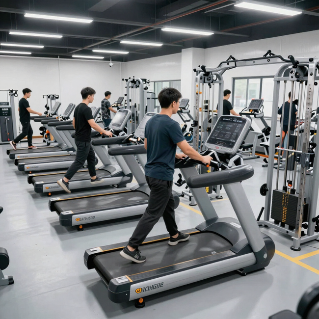 Taller de ABC FITNESS con fabricación y reparación de equipos de gimnasio