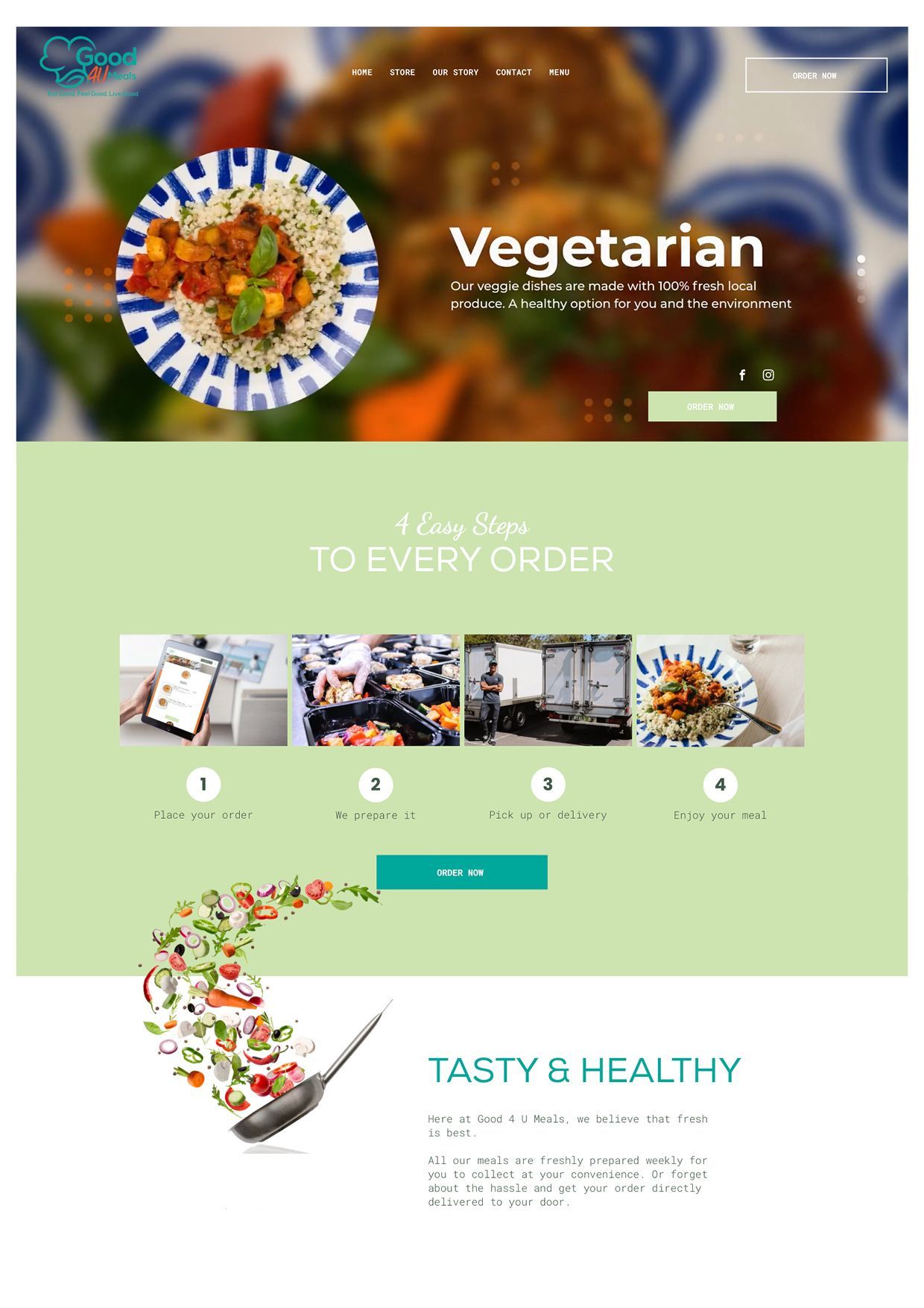 Good4UMeals Website by Bueno Design