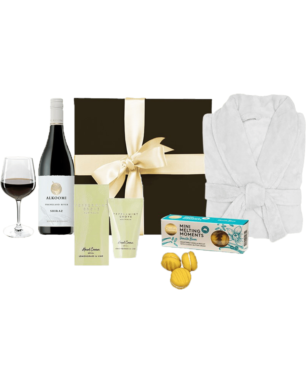 Luxury Bathrobe & Red Wine Hamper