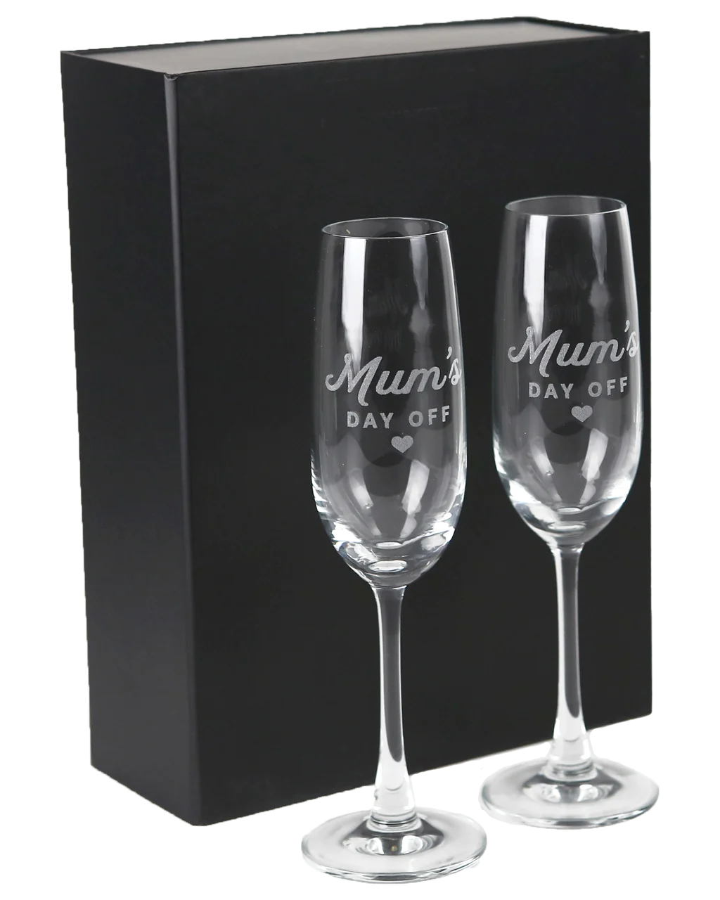 Gift boxed Twin Champagne Flute Set - 'Mums DAY OFF'