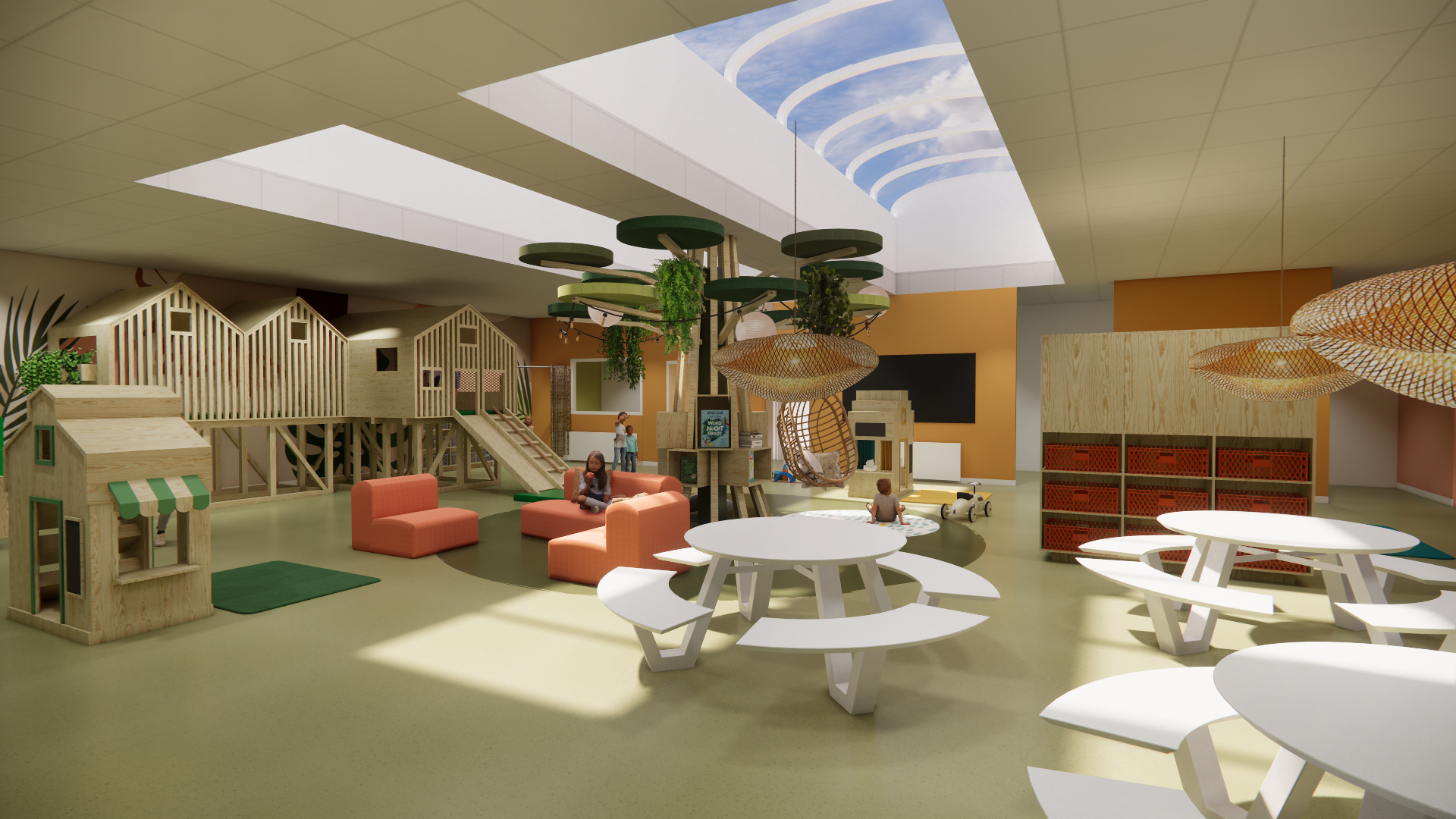 Interieur ontwerp Buitenschoolse opvang Stichting Kwest