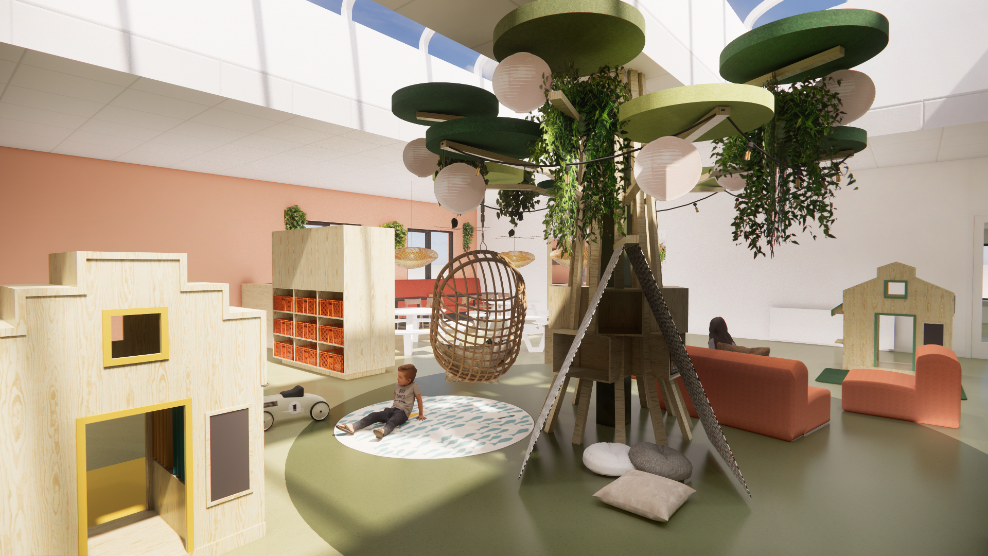 Interieurarchitectuur Buitenschoolse opvang Stichting Kwest