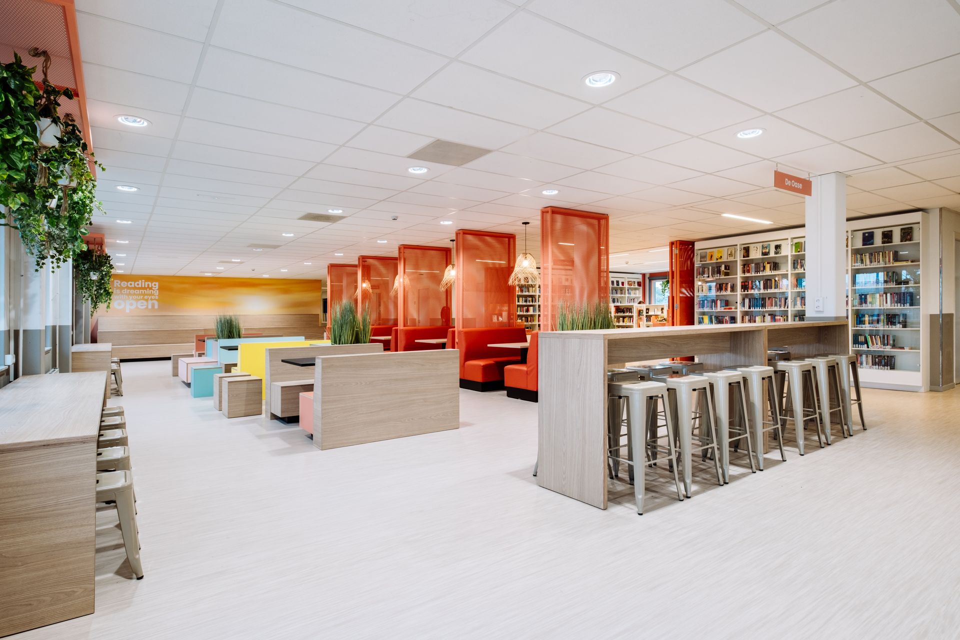 Schoolbibliotheek interieurontwerp
